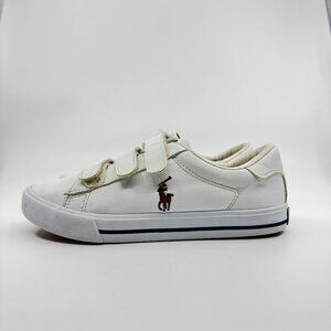 Polo Ralph Lauren Sneaker Size 2 Easten II Kids White Easy Strap Skateboard